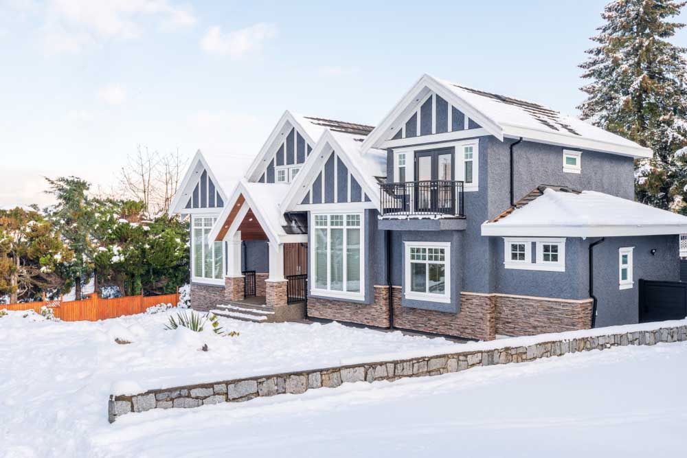 Snowed-in home exterior