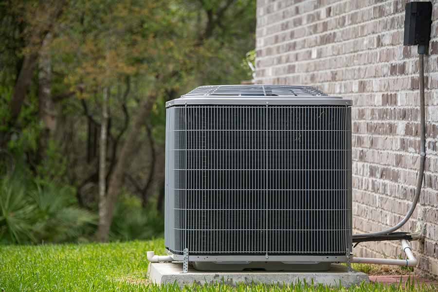 Air conditioning unit outdoors