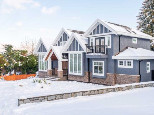 Snowed-in home exterior
